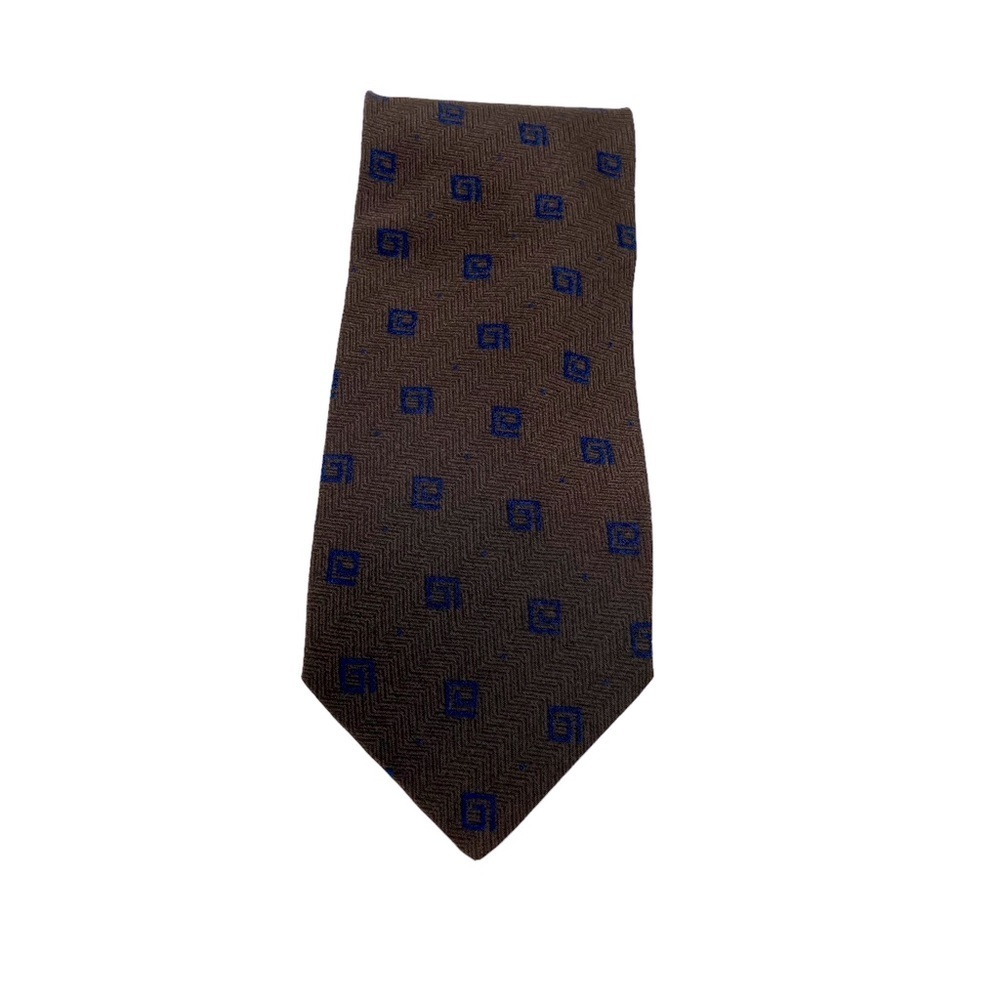 Giorgio Armani Cavatte Brown with Blue Dress Tie